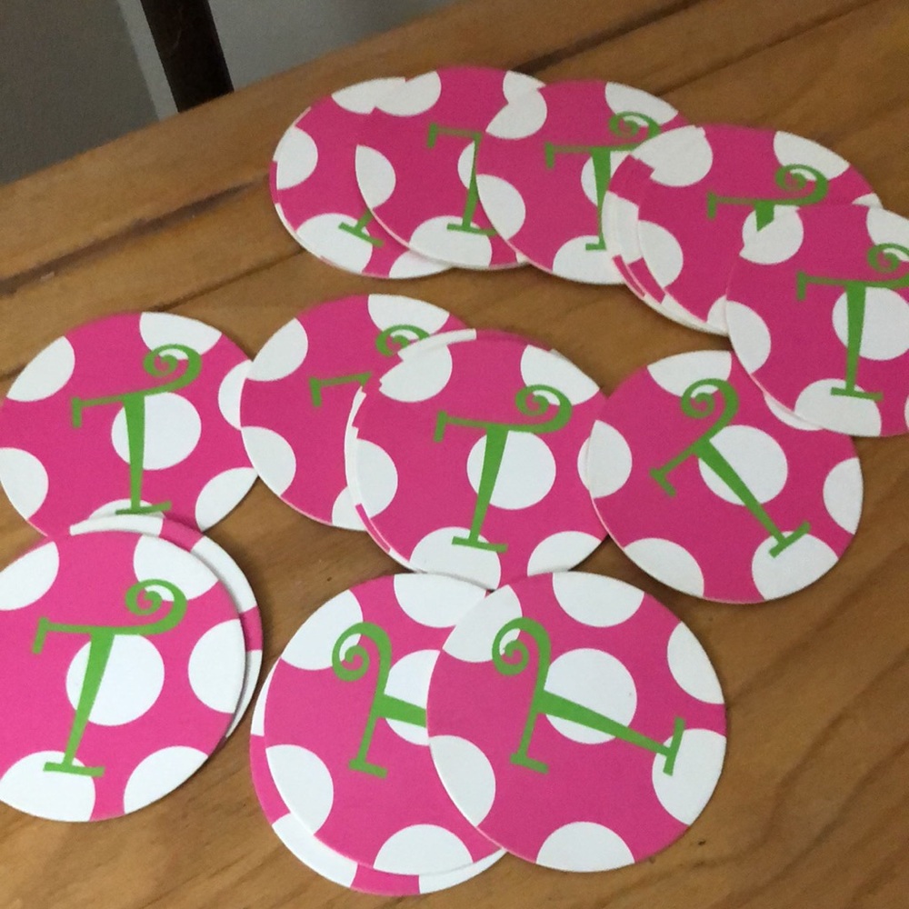 Personalized Coasters “T” - Picture 4 of 7